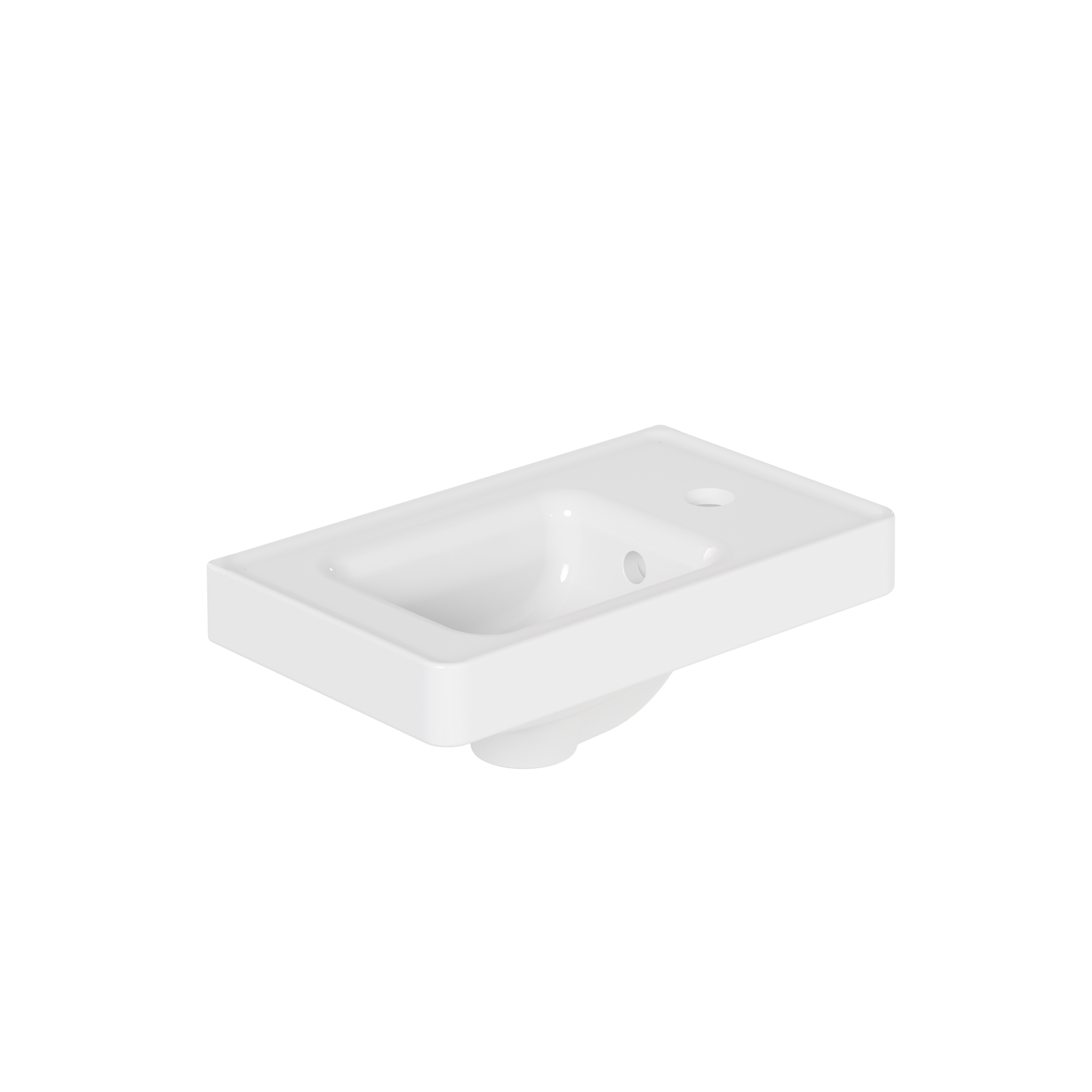 Cameo Ceramic Cloakroom Basin Right Tap Hole 400mm