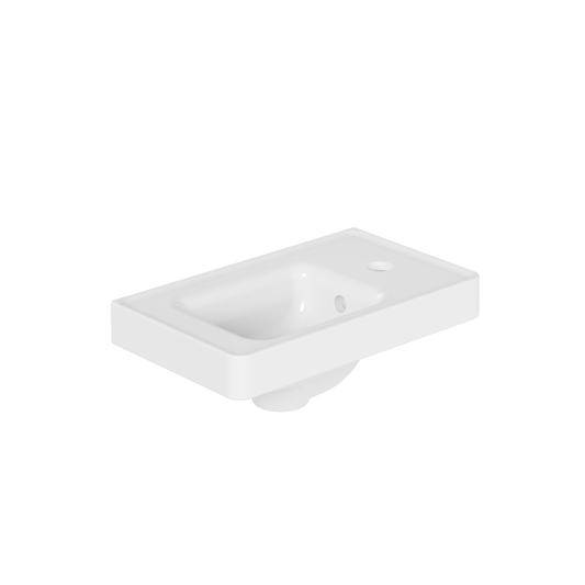 Cameo Ceramic Cloakroom Basin Right Tap Hole 400mm