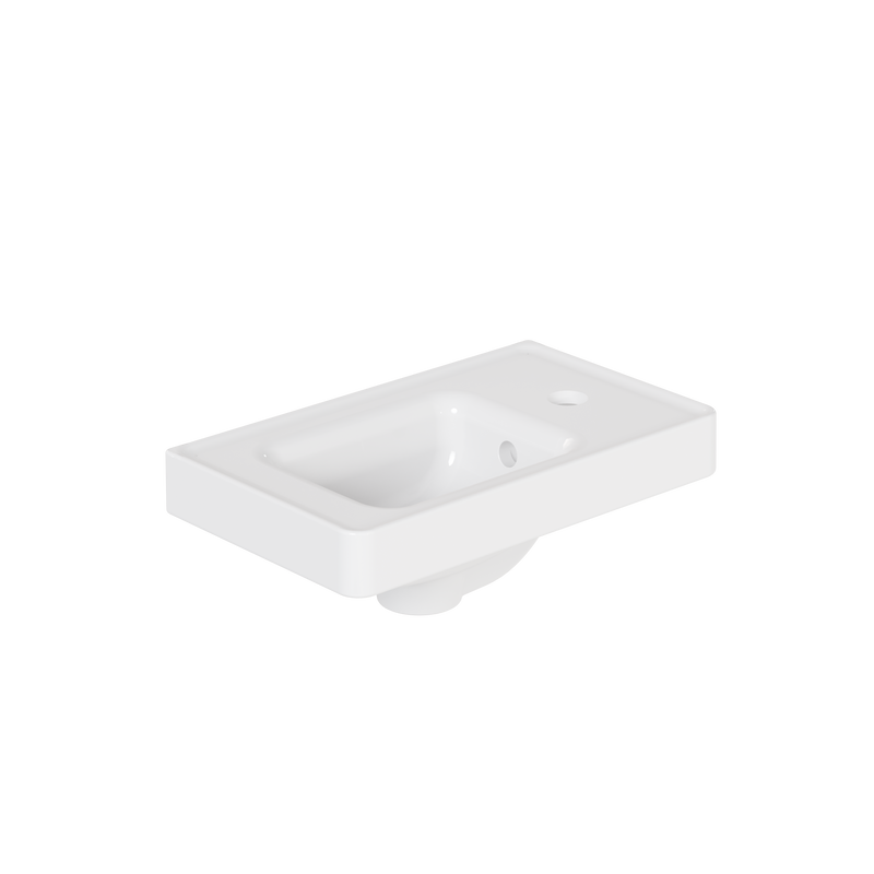 Cameo Ceramic Cloakroom Basin Right Tap Hole 400mm