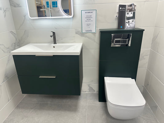 Utopia Qube Unit/Basin/Tap and Matching Toilet Unit & Pan
