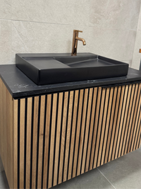 Roca Horizon Vanity Unit, Black Basin & Ona Basin Mixer
