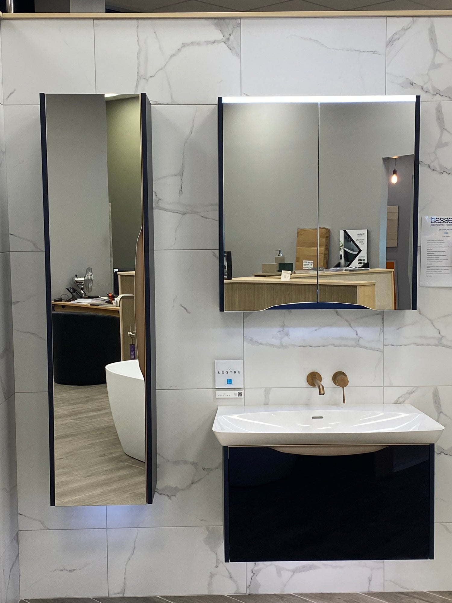 Utopia Lustre Vanity Unit, Mirror Cabinet & Tallboy Unit