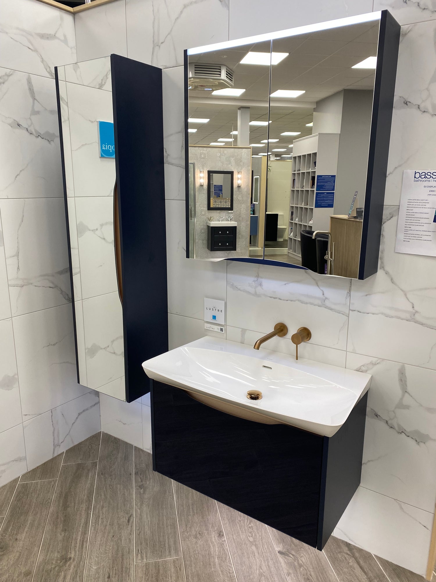 Utopia Lustre Vanity Unit, Mirror Cabinet & Tallboy Unit