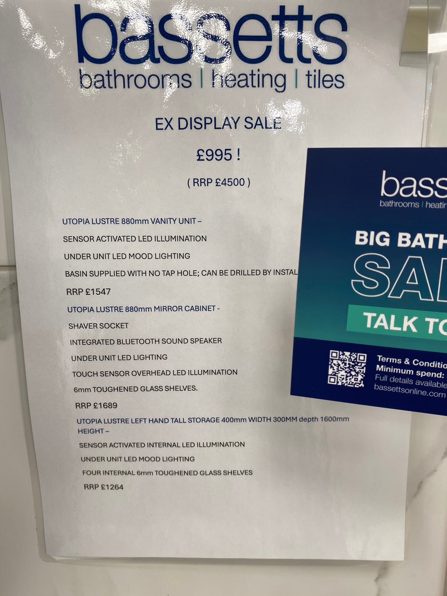 Utopia Lustre Vanity Unit, Mirror Cabinet & Tallboy Unit