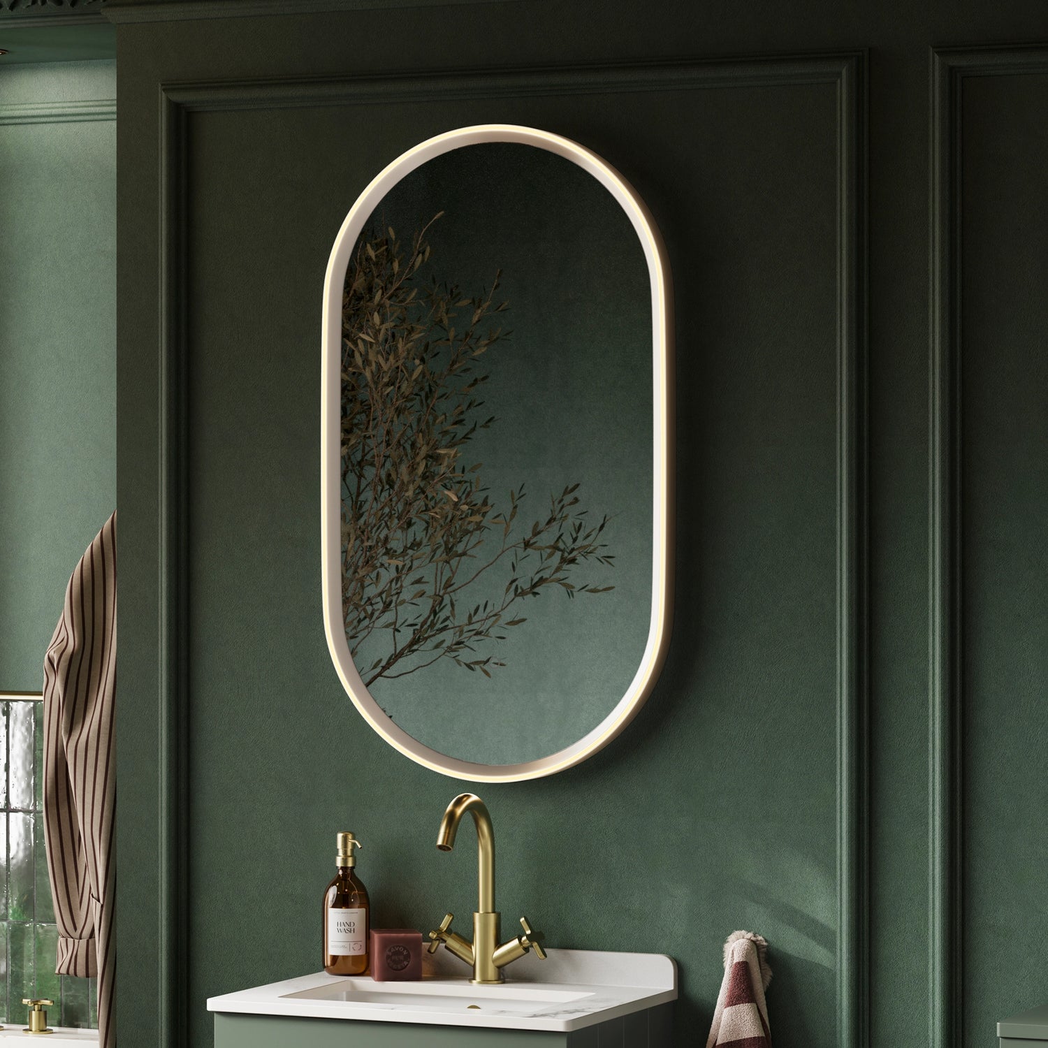 Ionic Pill LED Mirror