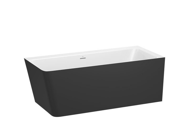 Ona Stonex® Bathtub 1600X700 Corner Right-Hand - Black Exterior