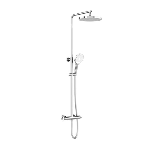 Safari Wall Mounted Exposed Thermostatic Shower Column and Multi Function Handset