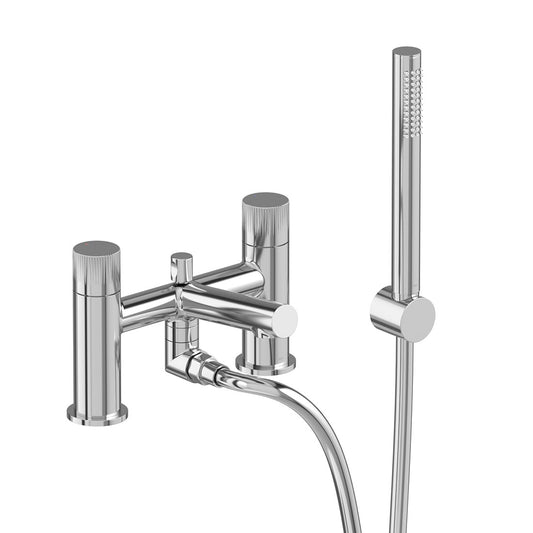 Safari Leverless Deck Mounted Bath Shower Mixer + Wall Mounted Shower Handset