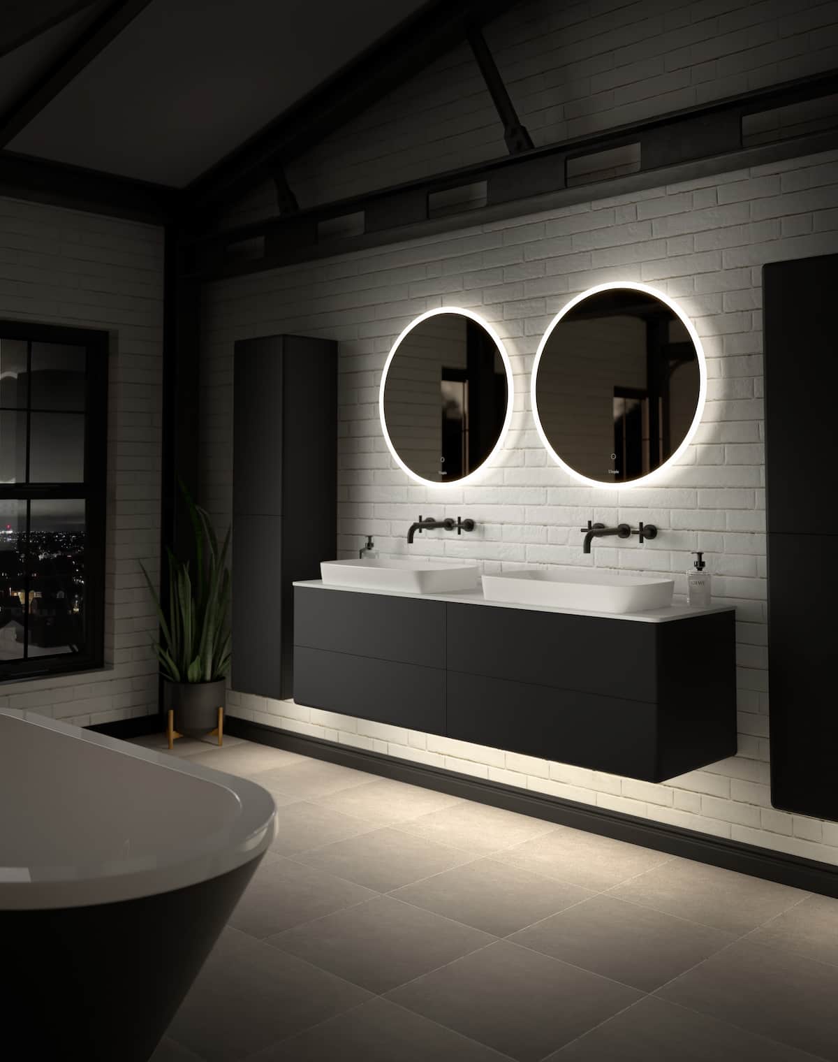 Chic Twin Double Drawer Washbasin 1200mm Unit