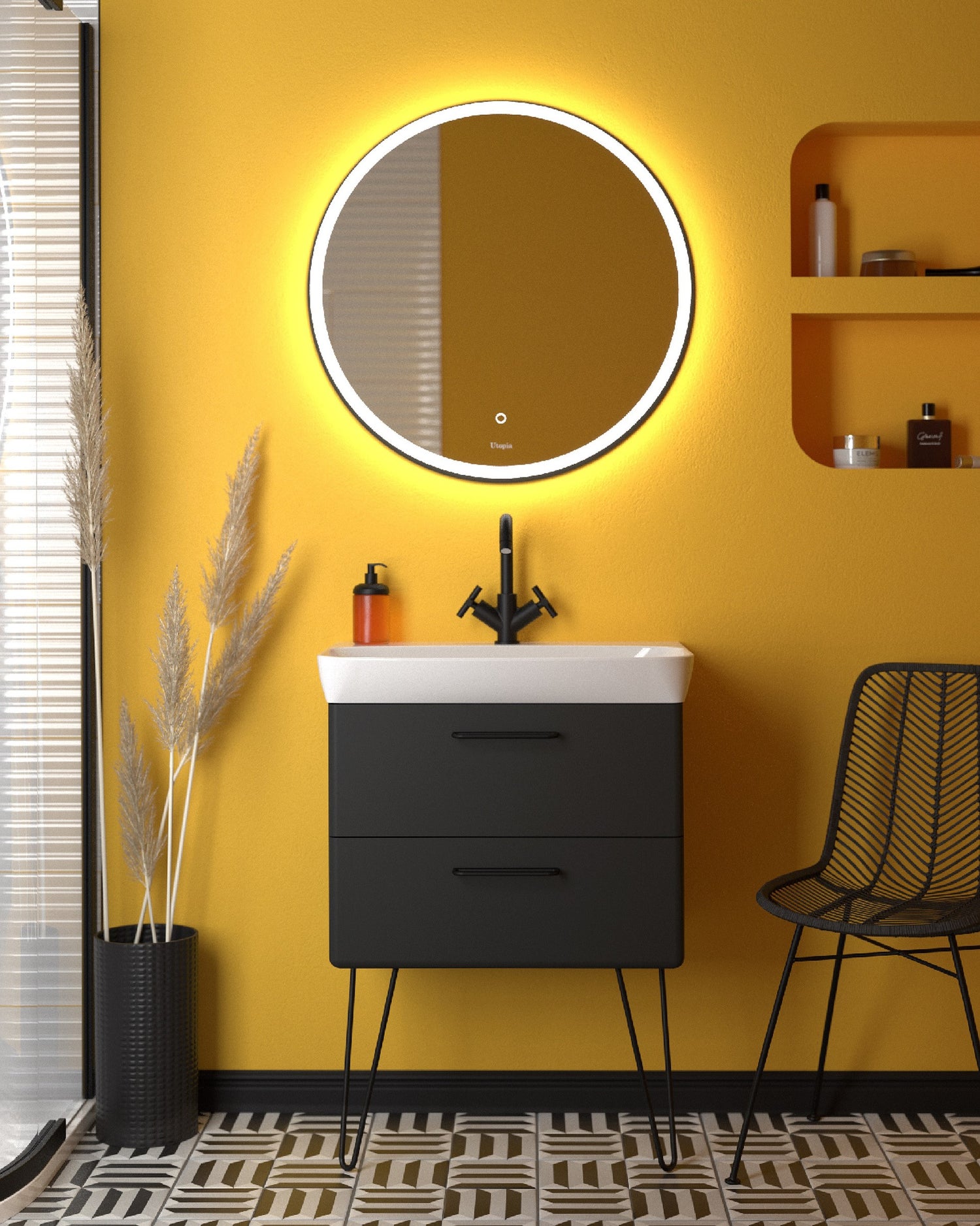 Chic Double Drawer Washbashin 600mm Unit