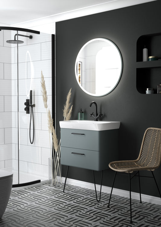 Chic Double Drawer Washbashin 600mm Unit