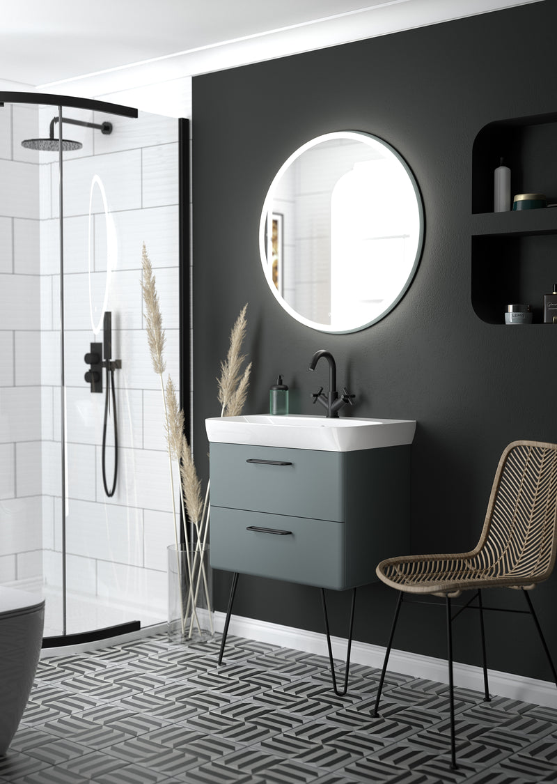 Chic Double Drawer Washbashin 600mm Unit