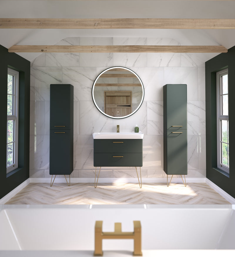 Chic Double Drawer Washbashin 800mm Unit