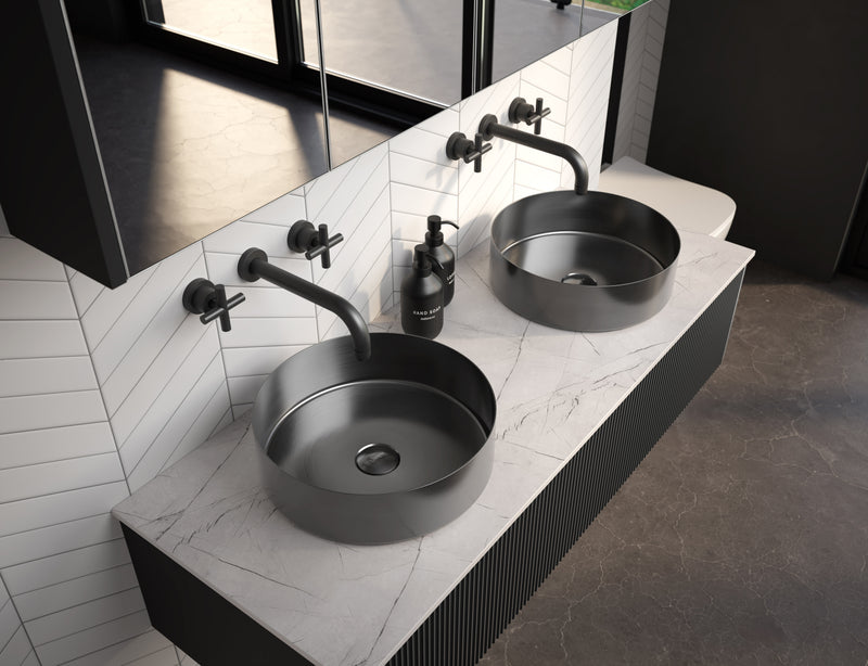 HeyU Twin Single Drawer Line Washbasin Unit 1600mm