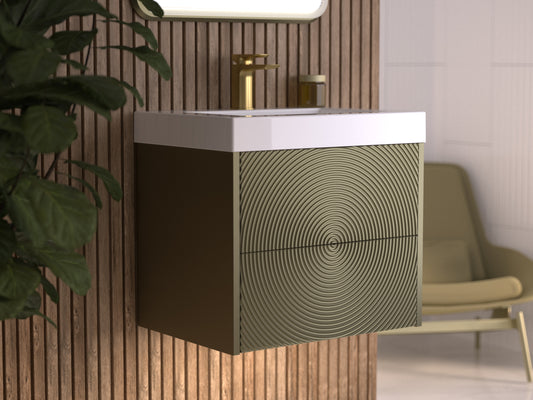 HeyU Double Drawer Washbasin Unit 600mm