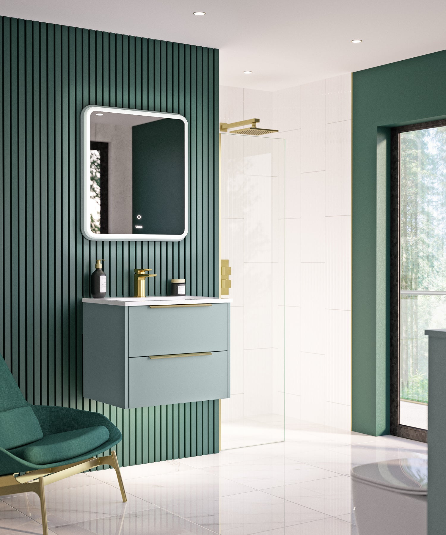 HeyU Double Drawer Washbasin Unit 800mm