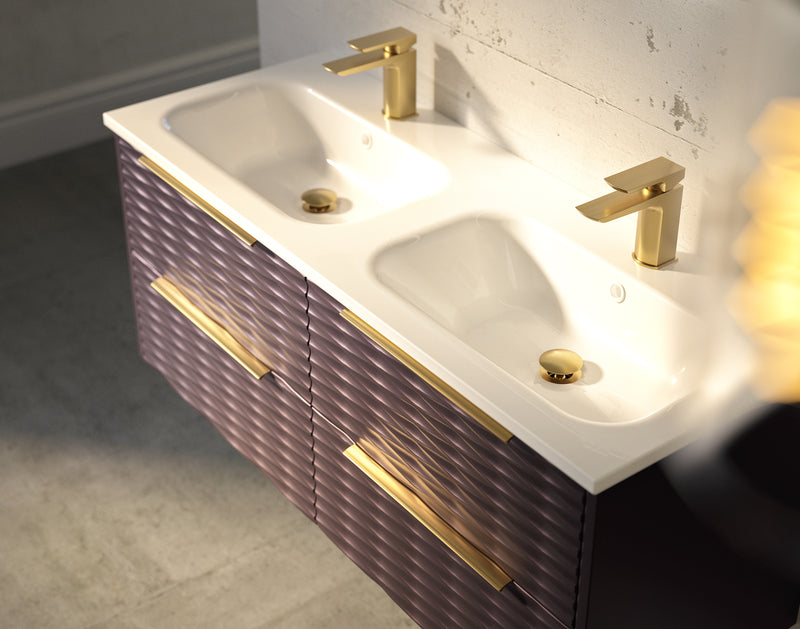 HeyU Twin Double Drawer Washbasin Unit 1200mm