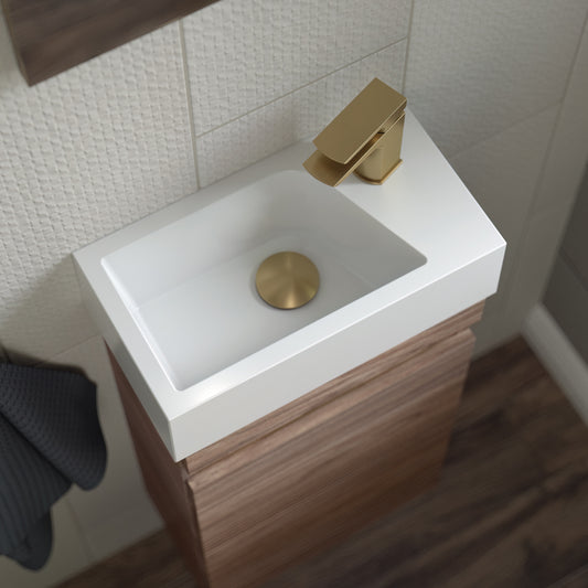 Qube Freestanding Cloakroom Washbasin Unit 400mm