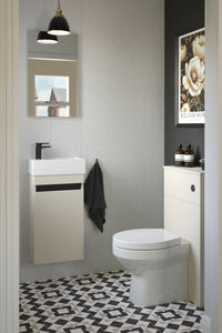 Qube Wall Mounted Cloakroom Washbasin Unit 400mm