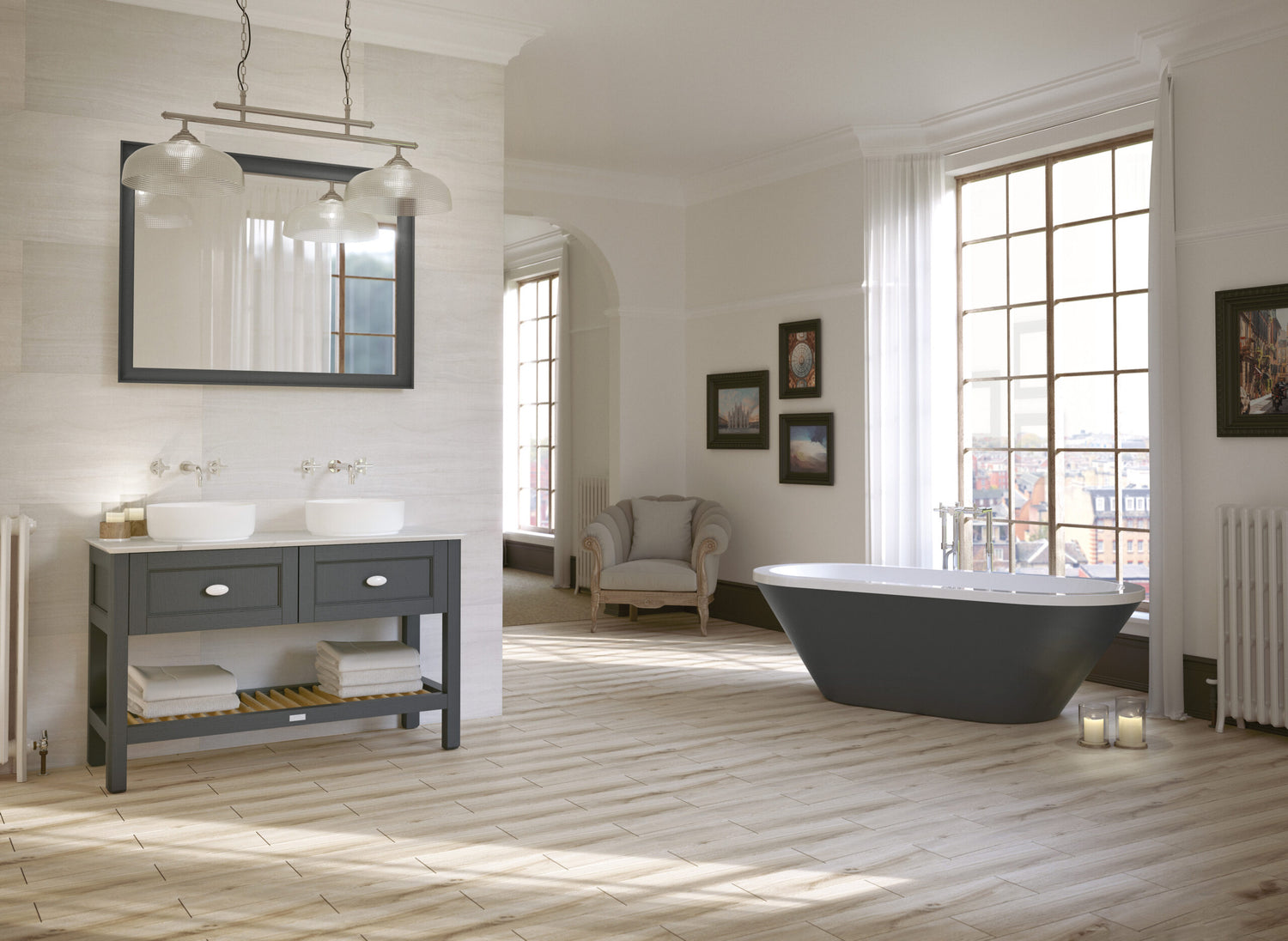 Roseberry Double Washstand Vanity Unit