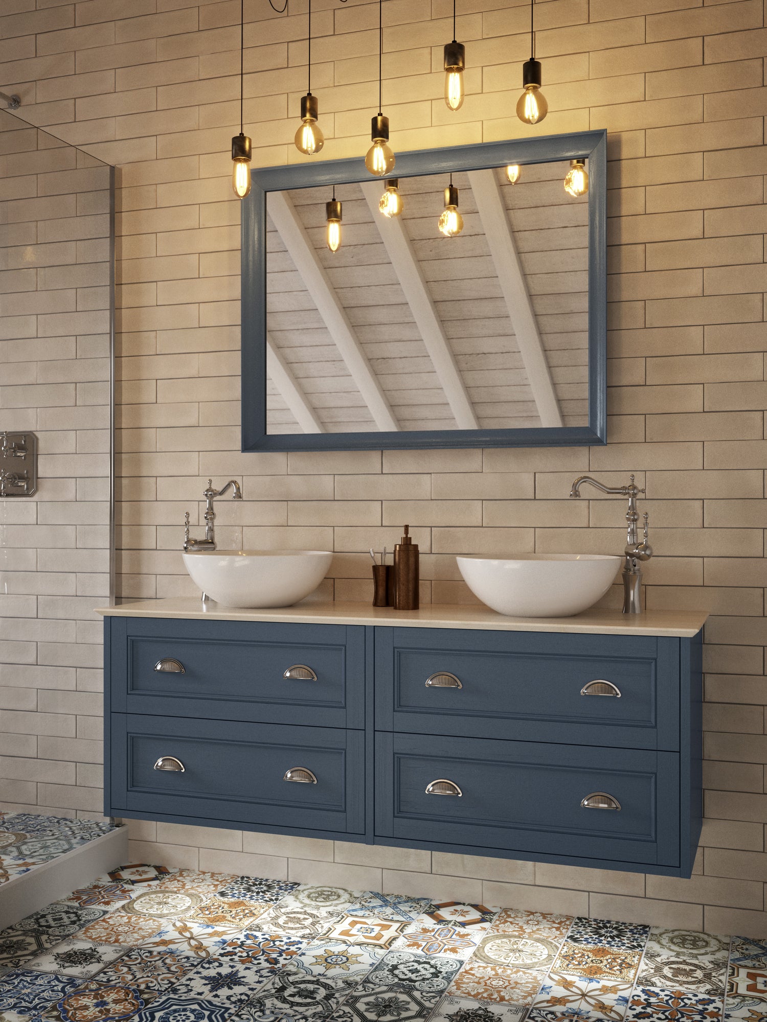 Roseberry Twin Wall Hung Vanity Unit