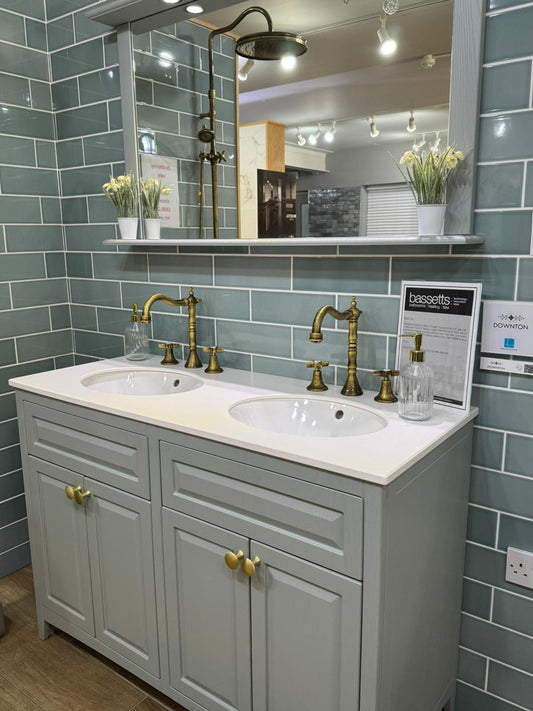 Utopia Duck Egg Roseberry Double Floorstanding Vanity Unit