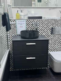 Utopia You Black Vanity Unit, Basin & Tap