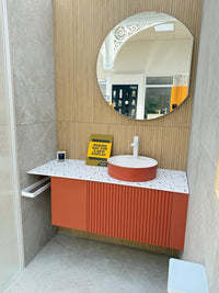 Salgar Biba 600mm 1 Drawer Vanity Unit, Countertop Basin & Terrazzo Worktop
