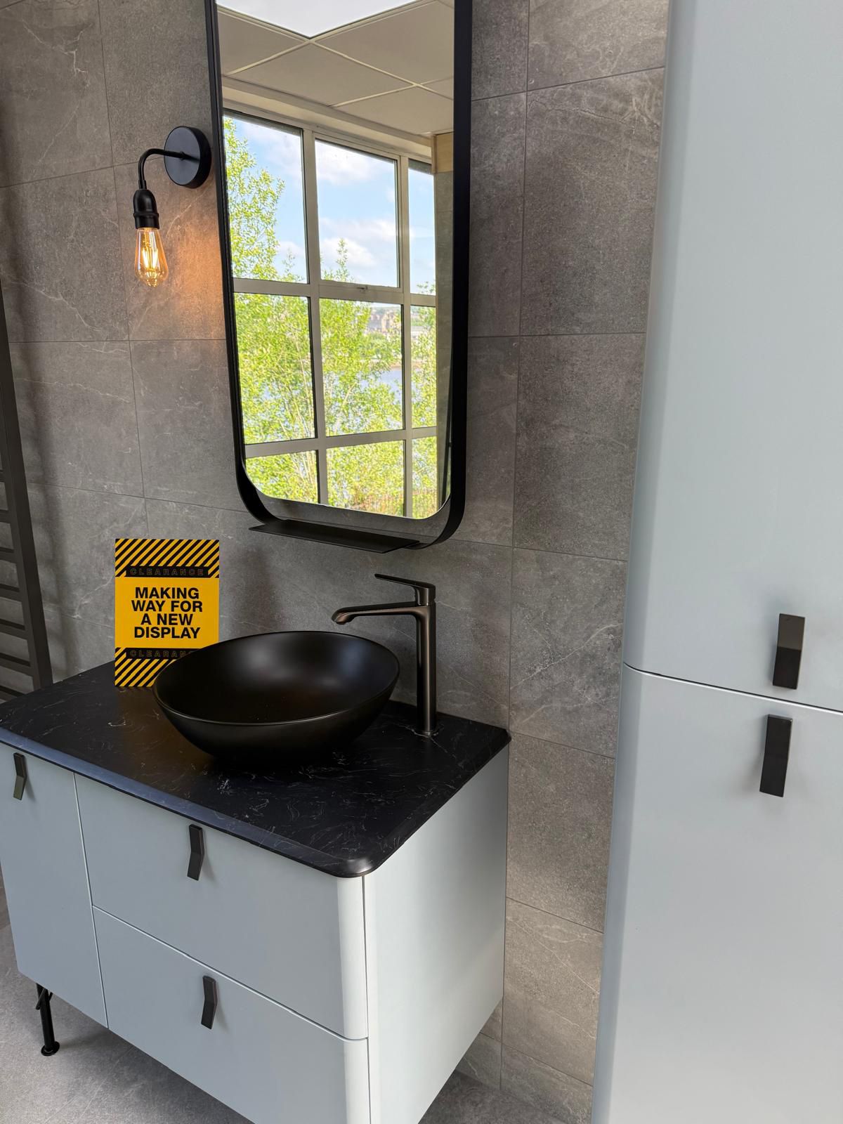 Salgar Uniiq 900mm Vanity Unit, Worktop, Basin Mirror & Tall Unit