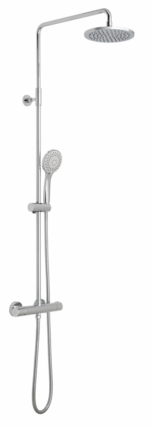 Atmosphere Adjustable Thermostatic Shower Column, 200mm Shower Head and Multi Function Handset