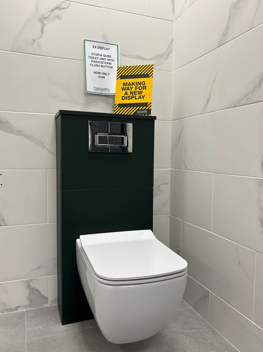 Utopia Qube Toilet Unit with Pan, Cistern & Flush Plate