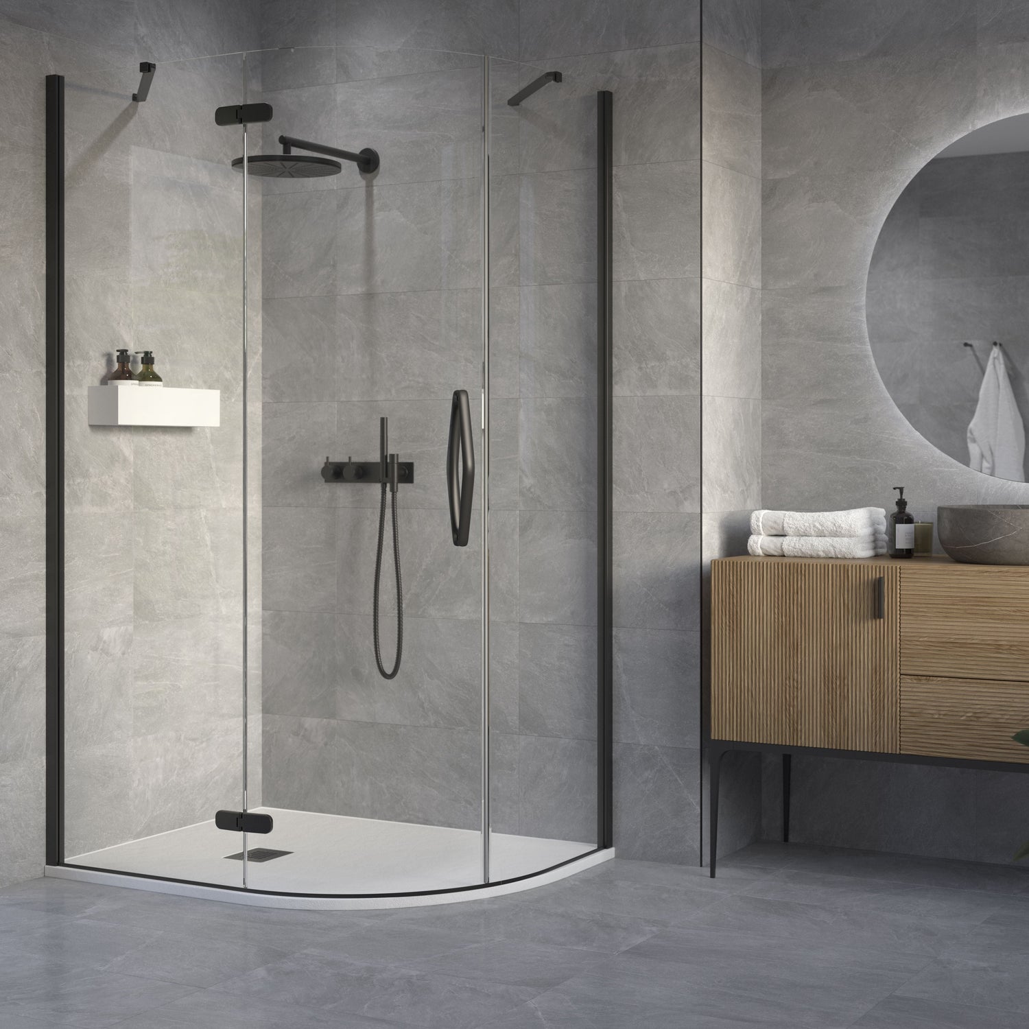 ORO Hinged Offset Quadrant Door