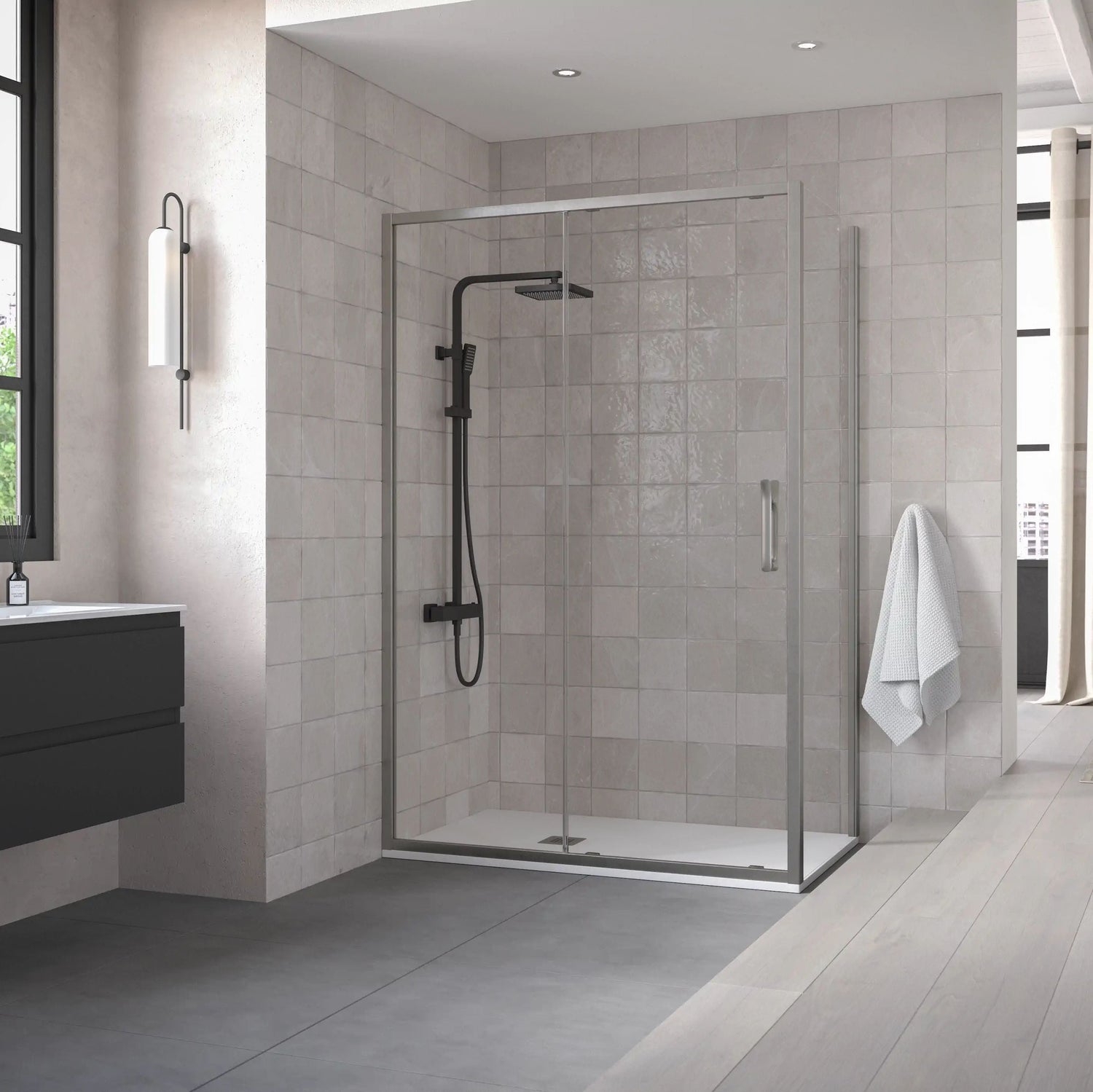 ETO Sliding Door with Side Panel
