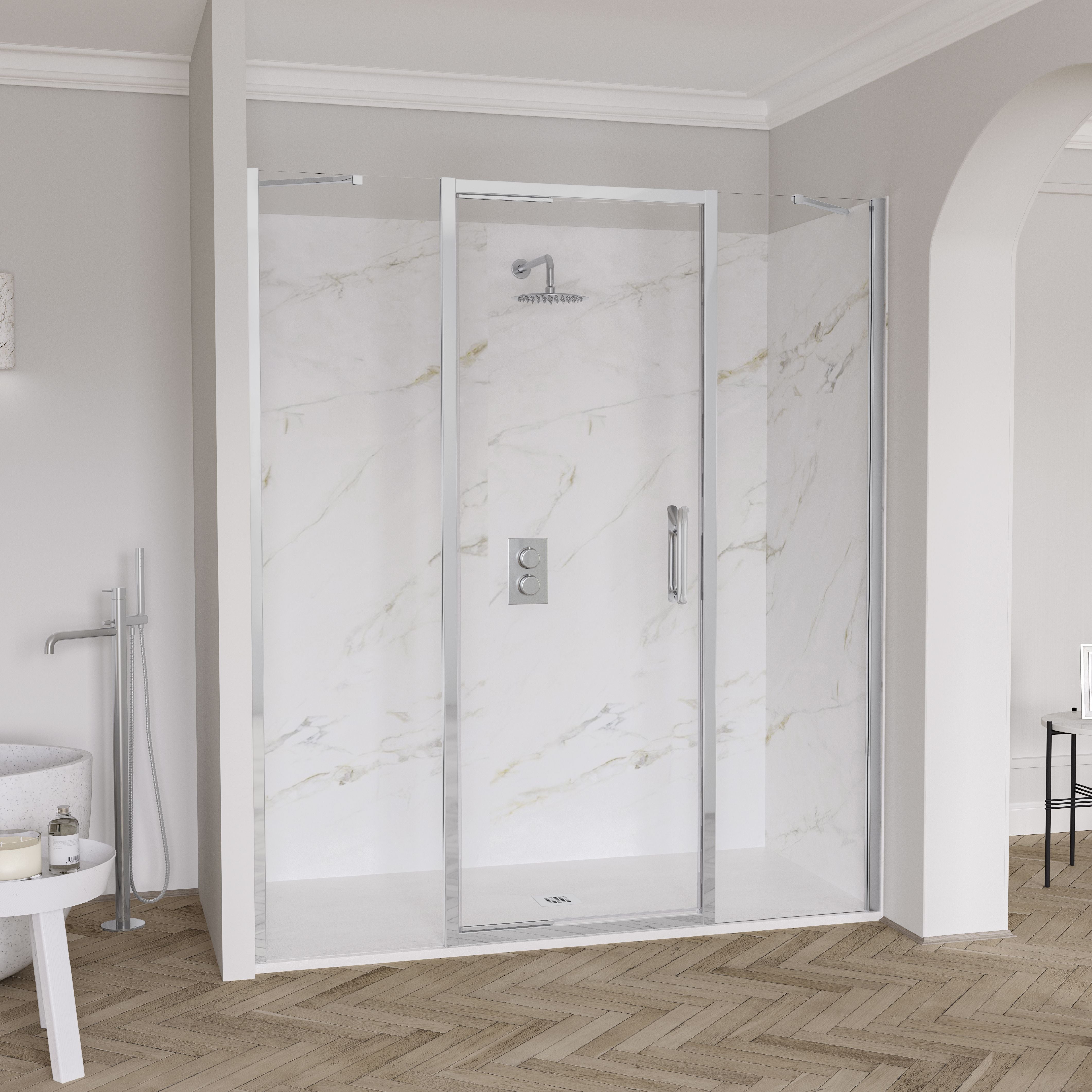 ETO Infold Door with Two Inline Panels | Bassetts