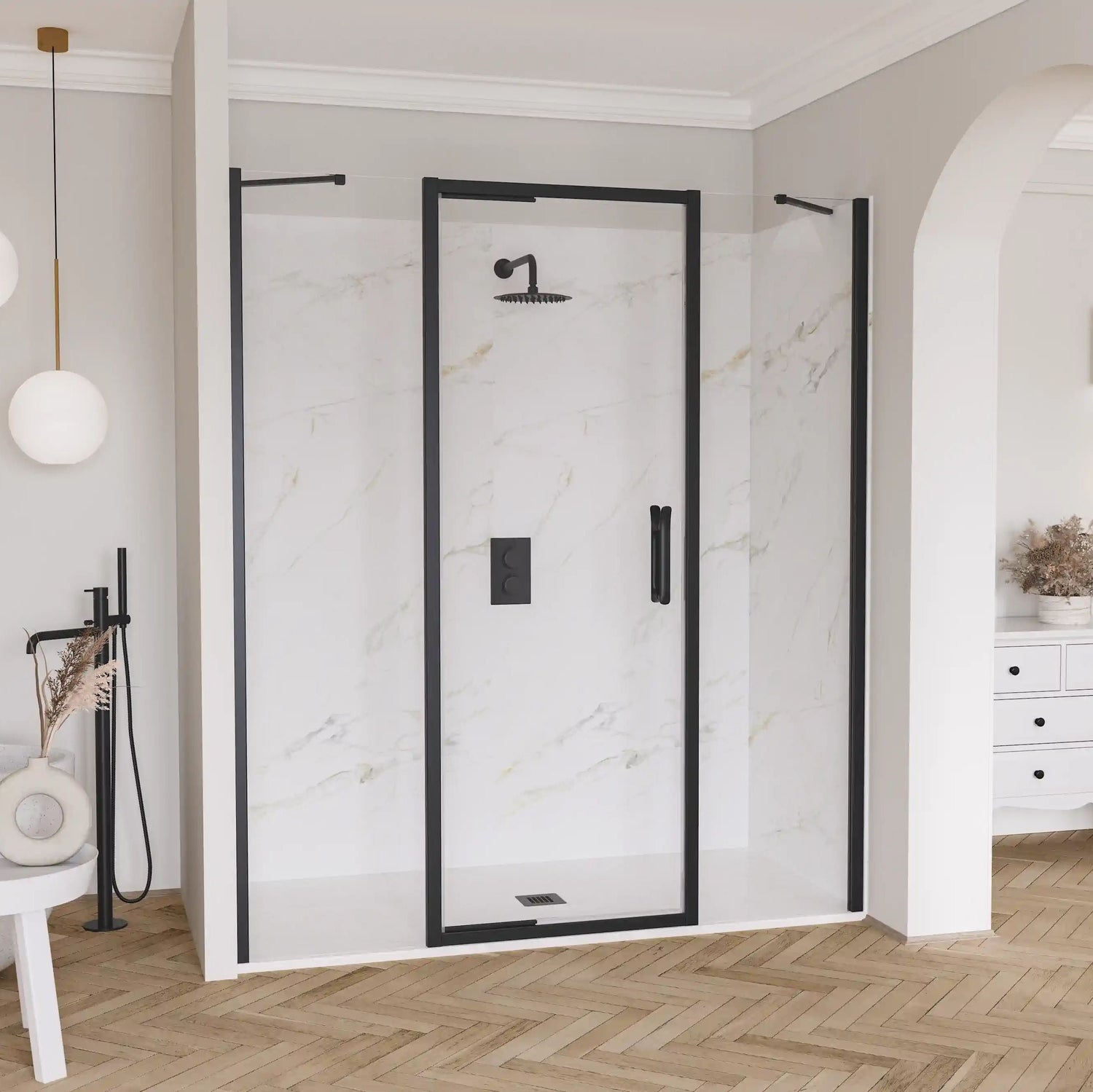ETO Infold Door with Two Inline Panels