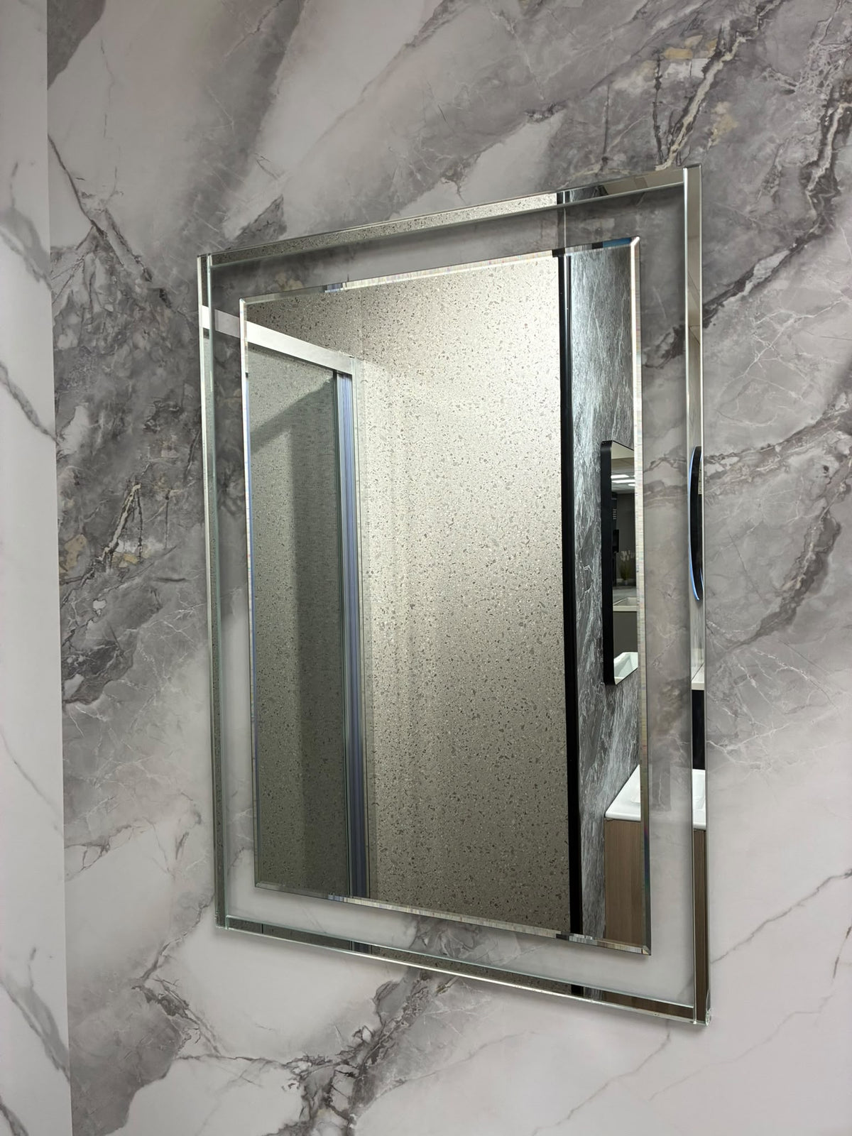 Chrome Rectangle Mirror