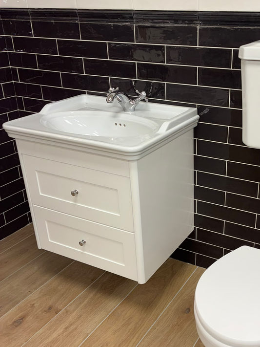 White Devon Vanity Unit, Basin & Tap