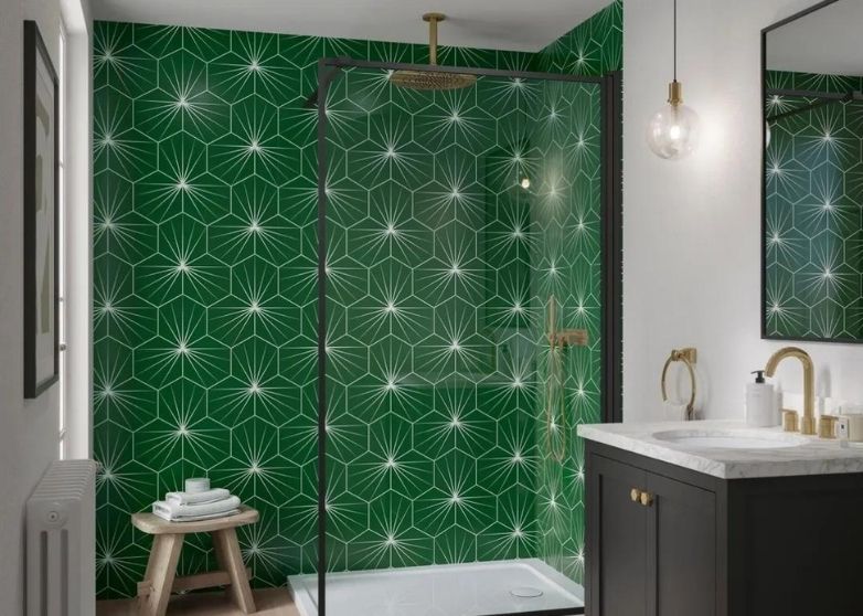 Geo green wall panel