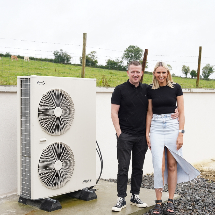 Grant air source heat pump at customer home, county tyrone